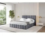 ALTDECOR Polsterbett mit Bettkasten - FINO - 200x200 - Dunkelgrau - Bett ohne