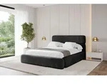 ALTDECOR Polsterbett mit Bettkasten - ENORA - 200x200 - Schwarz - Bett ohne Matratze,