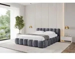 ALTDECOR Polsterbett mit Bettkasten - SENA-v1 - 200x200 - Dunkelgrau - Bett mit