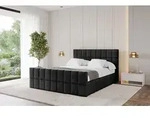 ALTDECOR Polsterbett mit Bettkasten - AMEA-Z - 200x200 - Schwarz - Bett mit Matratze
