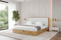 ALTDECOR Polsterbett mit Bettkasten - ENZO6 - 140x200 - Wei&szlig; - Bett ohne...