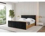 ALTDECOR Polsterbett mit Bettkasten - ENZO4-Z - 200x200 - Schwarz - Bett mit Matratze