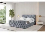 ALTDECOR Polsterbett mit Bettkasten - LARO-Z - 160x200 - Grau - Bett mit Kopfteil und
