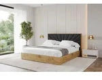 ALTDECOR Polsterbett mit Bettkasten - ENZO6 - 180x200 - Schwarz - Bett mit Matratze