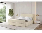 ALTDECOR Polsterbett mit Bettkasten - ENORA-Z - 160x200 - Beige - Bett mit Kopfteil