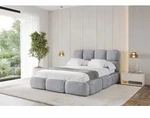 ALTDECOR Polsterbett mit Bettkasten - NOMA - 120x200 - Grau - Bett mit Matratze