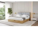 ALTDECOR Polsterbett mit Bettkasten - ENZO1 - 140x200 - Grau - Bett mit Matratze
