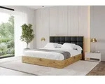 ALTDECOR Polsterbett mit Bettkasten - ENZO2 - 140x200 - Schwarz - Bett mit Matratze