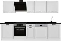 K&uuml;chenzeile Vicco R-Line Wei&szlig; Landhaus/Wei&szlig; 280 cm Arbeitsplatte Anthrazit,...