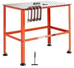 VEVOR Schwei&szlig;tisch 91x61cm 363kg Belastbare Schwei&szlig;werkbank mit Lochraster,