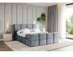 ALTDECOR Polsterbett mit Bettkasten - NATA-Z - 140x200 - Grau - Bett mit Kopfteil und