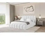 ALTDECOR Polsterbett mit Bettkasten - SORA - 140x200 - Wei&szlig; - Bett ohne Matratze,