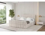 ALTDECOR Polsterbett mit Bettkasten - AMEA-Z - 120x200 - Beige - Bett mit Kopfteil