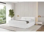 ALTDECOR Polsterbett mit Bettkasten - ENORA-Z-v1 - 140x200 - Wei&szlig; - Bett mit