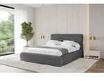 ALTDECOR Polsterbett mit Bettkasten - ENORA - 140x200 - Dunkelgrau - Bett ohne