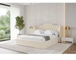 ALTDECOR Polsterbett mit Bettkasten - ZORAN - 160x200 - Beige - Bett ohne Matratze,