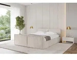 ALTDECOR Polsterbett mit Bettkasten - EMMI-Z-v1 - 120x200 - Beige - Bett mit Kopfteil