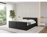 ALTDECOR Polsterbett mit Bettkasten - EMMI-Z-v1 - 200x200 - Schwarz - Bett mit
