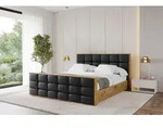 ALTDECOR Polsterbett mit Bettkasten - ENZO2-Z - 160x200 - Schwarz - Bett mit Matratze