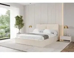 ALTDECOR Polsterbett mit Bettkasten - EMMI - 180x200 - Beige - Bett mit Matratze