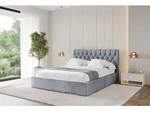 ALTDECOR Polsterbett mit Bettkasten - RENO - 200x200 - Grau - Bett ohne Matratze,