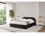 ALTDECOR Polsterbett mit Bettkasten - LERIS-v1 - 120x200 - Schwarz - Bett ohne