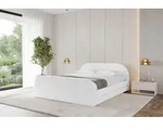 ALTDECOR Polsterbett mit Bettkasten - LERIS-Z-v1 - 140x200 - Wei&szlig; - Bett mit