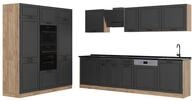 K&uuml;chenzeile Vicco R-Line Anthrazit Landhaus/Goldkraft Eiche 180 cm ohne