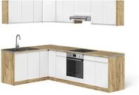 Eckk&uuml;che Vicco R-Line Wei&szlig;/Goldkraft Eiche 267 x 167 cm, Model 70575