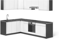 Eckk&uuml;che Vicco R-Line Wei&szlig;/Anthrazit 267 x 167 cm, Model 70571