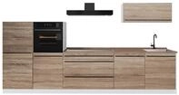 K&uuml;chenzeile Vicco R-Line Sonoma/Wei&szlig; 340 cm Arbeitsplatte Goldkraft Eiche, Model