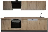 K&uuml;chenzeile Vicco R-Line Artisan-Eiche/Anthrazit 280 cm Arbeitsplatte Goldkraft