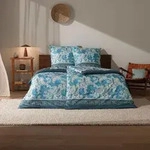 Estella Mako Interlock Jersey Bettw&auml;sche Hera dunkelblau 135x200 cm + 80x80 cm -