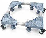 Relaxdays Waschmaschinenuntergestell verstellbar, 42-65cm, fahrbar, bis 300kg, Sockel