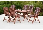 Merxx Gartenm&ouml;belset Borkum 13tlg., 6 Klappsessel, 6 Auflagen, 1 Klapptisch 135 x 85
