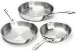 Mehrschicht-Edelstahl-Bratpfannen-Set 20 cm, 24 cm, 28 cm