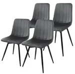 ML-Design Esszimmerst&uuml;hle 4er Set drehbar, K&uuml;chenst&uuml;hle gepolstert aus Samt,