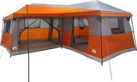 vidaXL 42042224, vidaXL Familienzelt mit Regenfly wasserdicht 14 Personen Grau