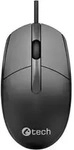 C-TECH WM-10 Maus, Schwarz, USB - Schwarz