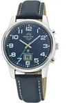 Master Time MTGA-10815-31L Herren-Funkuhr mit Lederarmband Blau - Blau