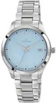 Dugena 4461001 Damen-Armbanduhr, Edelstahl-Geh&auml;use, Metall-Armband - Blau