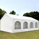 TOOLPORT Hochwertiges Partyzelt 3x8 m Pavillon Zelt PE Plane 450 N Gartenzelt