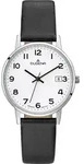 Dugena 4460738 Damen-Armbanduhr, Edelstahl-Geh&auml;use, Leder-Armband - Silber