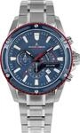Jacques Lemans Chronographen Liverpool Steel Blue - Red