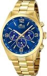 Lotus Chronograph Herrenuhr Blau Gold Edelstahl 18153/A
