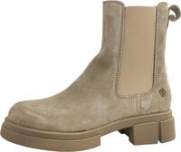 Apple of Eden Damenschuhe Stiefel Gef&uuml;ttert Schaftstiefel Beige Freizeit