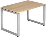 REGO 12 S - 120 x 80 Eiche/Silber h&ouml;henverstellbar