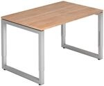 REGO 12 S - 120 x 80 Nussbaum/Silber h&ouml;henverstellbar