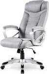 SUPERKANCL Stoff-Chefsessel EXECUTIVE, B&uuml;rostuhl bis 140 kg, mit Armlehnen, grau