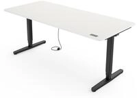 Yaasa Desk Pro H&ouml;henverstellbarer Schreibtisch Elektrisch 180 x 80 cm, Wei&szlig;/Schwarz